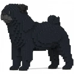 Jekca - Pug 01-M02 - Big - Lego - Sculpture - Construction - 4D - Brick Animals - Toys - Avvenice^ Games