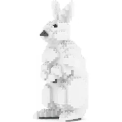Jekca - Rabbit 01 - Big - Lego - Sculpture - Construction - 4D - Brick Animals - Toys - Avvenice