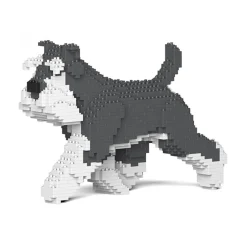 Jekca - Standard Schnauzer 03S-M01 - Lego - Sculpture - Construction - 4D - Brick Animals - Toys - Avvenice^ Games