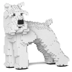Jekca - Standard Schnauzer 02-S01 - Big - Lego - Sculpture - Construction - 4D - Brick Animals - Toys - Avvenice^ Games