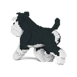 Jekca - Standard Schnauzer 03S-M02 - Lego - Sculpture - Construction - 4D - Brick Animals - Toys - Avvenice^ Games