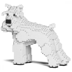 Jekca - Standard Schnauzer 02-S01 - Big - Lego - Sculpture - Construction - 4D - Brick Animals - Toys - Avvenice^ Games