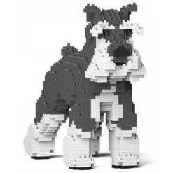 Jekca - Standard Schnauzer 01-M01 - Big - Lego - Sculpture - Construction - 4D - Brick Animals - Toys - Avvenice^ Games