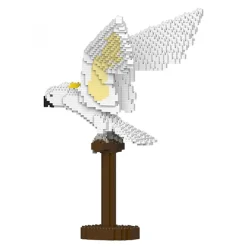 Jekca - Sulphur-Crested Cockatoo 02S - Lego - Sculpture - Construction - 4D - Brick Animals - Toys - Avvenice