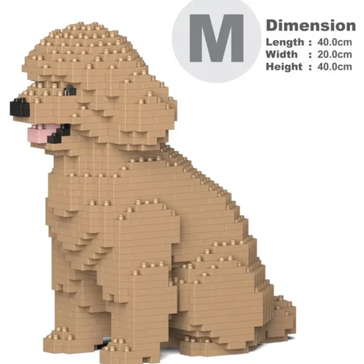 Jekca - Toy Poodle 03-M03 - Big - Lego - Sculpture - Construction - 4D - Brick Animals - Toys - Avvenice^ Games
