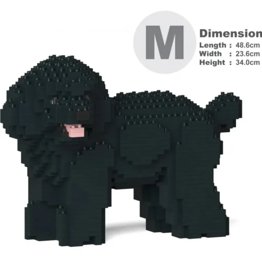 Jekca - Toy Poodle 05-M02 - Big - Lego - Sculpture - Construction - 4D - Brick Animals - Toys - Avvenice^ Games