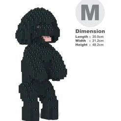 Jekca - Toy Poodle 04-M02 - Big - Lego - Sculpture - Construction - 4D - Brick Animals - Toys - Avvenice^ Games