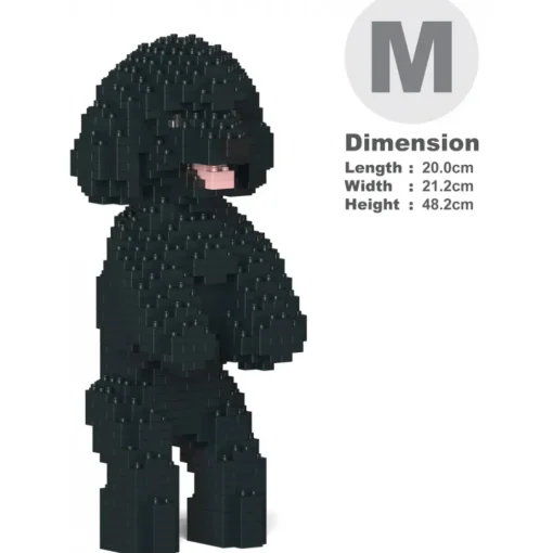 Jekca - Toy Poodle 04-M02 - Big - Lego - Sculpture - Construction - 4D - Brick Animals - Toys - Avvenice^ Games