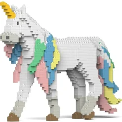 Jekca - Unicorn 01 - Big - Lego - Sculpture - Construction - 4D - Brick Animals - Toys - Avvenice^ Games