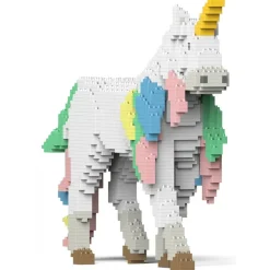 Jekca - Unicorn 01 - Big - Lego - Sculpture - Construction - 4D - Brick Animals - Toys - Avvenice^ Games