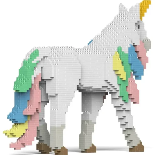 Jekca - Unicorn 01 - Big - Lego - Sculpture - Construction - 4D - Brick Animals - Toys - Avvenice^ Games