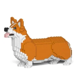 Jekca - Welsh Corgi - Dog - 02S-M01 - Lego - Sculpture - Construction - 4D - Brick Animals - Toys - Avvenice^ Games