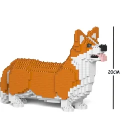 Jekca - Welsh Corgi - Dog - 02S-M01 - Lego - Sculpture - Construction - 4D - Brick Animals - Toys - Avvenice^ Games