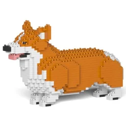 Jekca - Welsh Corgi 01S-M01 - Lego - Sculpture - Construction - 4D - Brick Animals - Toys - Avvenice^ Games