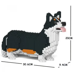 Jekca - Welsh Corgi 02S-M03 - Lego - Sculpture - Construction - 4D - Brick Animals - Toys - Avvenice^ Games