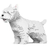 Jekca - West Highland White Terrier 02 - Lego - Sculpture - Construction - 4D - Brick Animals - Toys - Avvenice^ Games