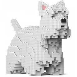 Jekca - West Highland White Terrier 01 - Big - Lego - Sculpture - Construction - 4D - Brick Animals - Toys - Avvenice^ Games