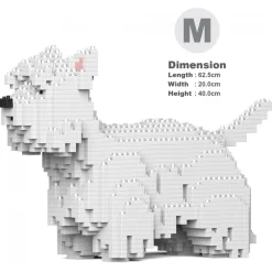 Jekca - West Highland White Terrier 01 - Big - Lego - Sculpture - Construction - 4D - Brick Animals - Toys - Avvenice^ Games