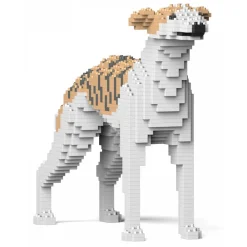 Jekca - Whippet Dog 01S - Lego - Sculpture - Construction - 4D - Brick Animals - Toys - Avvenice^ Games
