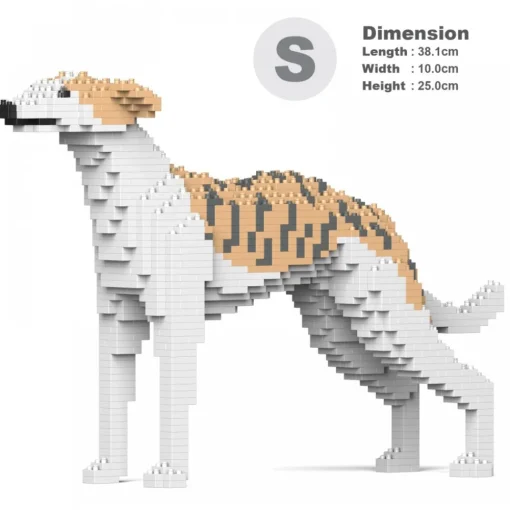 Jekca - Whippet Dog 01S - Lego - Sculpture - Construction - 4D - Brick Animals - Toys - Avvenice^ Games