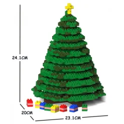 Jekca - Xmas Tree 01S - Lego - Sculpture - Construction - 4D - Brick Animals - Toys - Avvenice^ Games