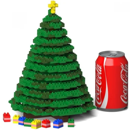 Jekca - Xmas Tree 01S - Lego - Sculpture - Construction - 4D - Brick Animals - Toys - Avvenice^ Games