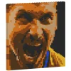 Jekca - Zlatan Ibrahimovic Brick Painting 03S - Lego - Sculpture - Construction - 4D - Brick Animals - Toys - Avvenice^ Games