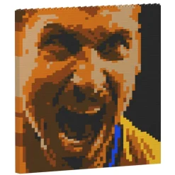 Jekca - Zlatan Ibrahimovic Brick Painting 03S - Lego - Sculpture - Construction - 4D - Brick Animals - Toys - Avvenice^ Games