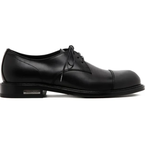 Jimmy Choo - Calf Leather Ray Derby Shoes - Black - Exclusive Luxury Collection - Avvenice^ Shoes