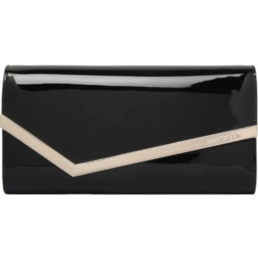 Jimmy Choo - Emmie Clutch Bag - Black Light Gold - Exclusive Luxury Collection - Avvenice