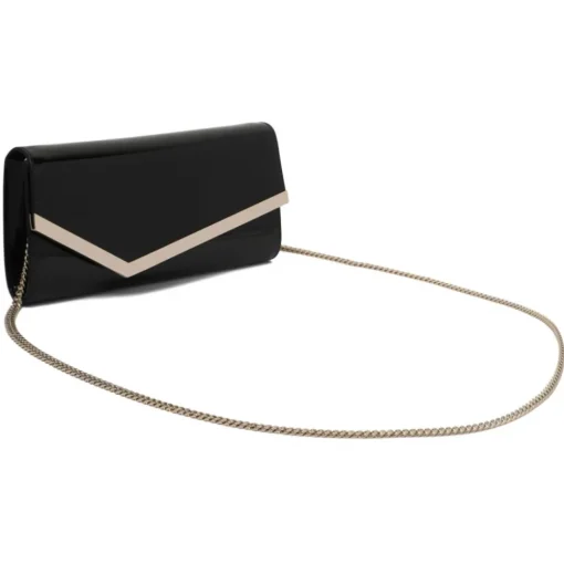 Jimmy Choo - Emmie Clutch Bag - Black Light Gold - Exclusive Luxury Collection - Avvenice