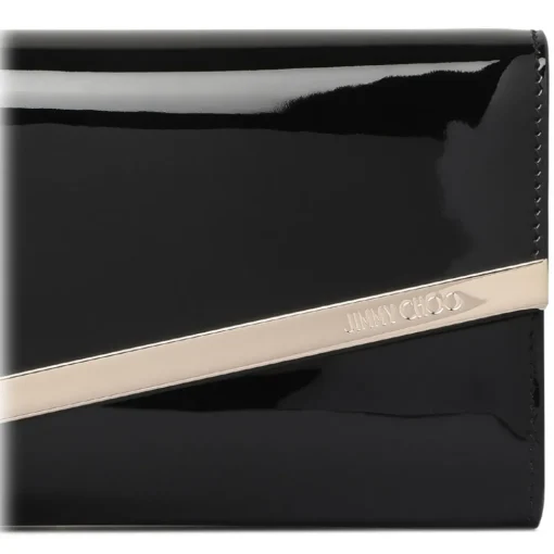 Jimmy Choo - Emmie Clutch Bag - Black Light Gold - Exclusive Luxury Collection - Avvenice