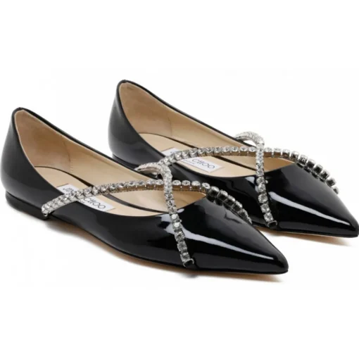 Jimmy Choo - Genevi Flat Ballet - Black - Exclusive Luxury Collection - Avvenice