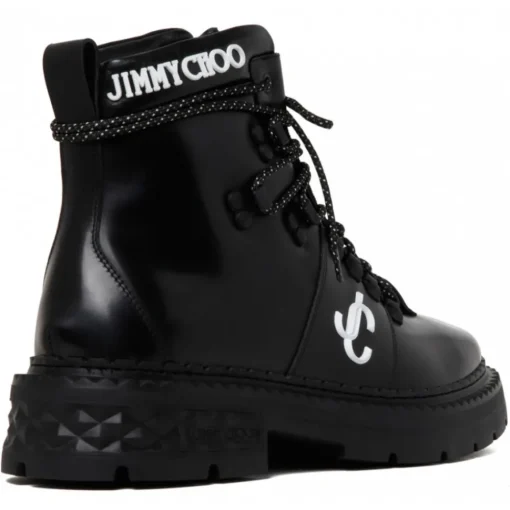 Jimmy Choo - Marlow Hiking Boots - Black White - Exclusive Luxury Collection - Avvenice