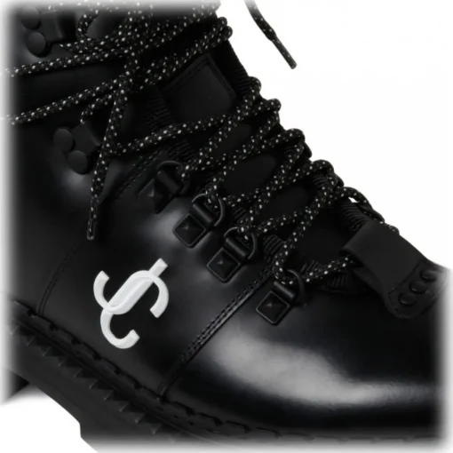Jimmy Choo - Marlow Hiking Boots - Black White - Exclusive Luxury Collection - Avvenice