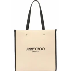 Jimmy Choo - N/S Tote Bag - Beige Black - Exclusive Luxury Collection - Avvenice^ Bags