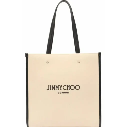 Jimmy Choo - N/S Tote Bag - Beige Black - Exclusive Luxury Collection - Avvenice^ Bags
