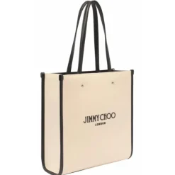 Jimmy Choo - N/S Tote Bag - Beige Black - Exclusive Luxury Collection - Avvenice^ Bags