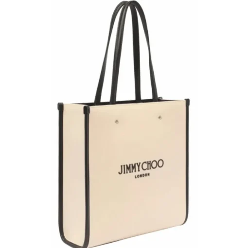 Jimmy Choo - N/S Tote Bag - Beige Black - Exclusive Luxury Collection - Avvenice^ Bags