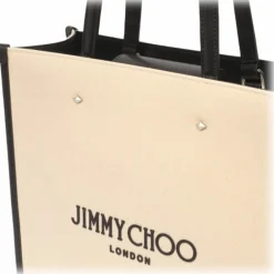 Jimmy Choo - N/S Tote Bag - Beige Black - Exclusive Luxury Collection - Avvenice^ Bags
