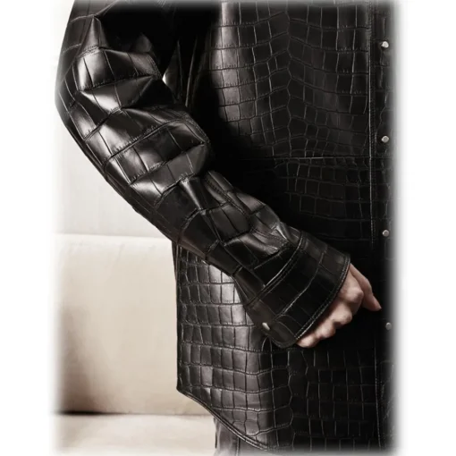 Jovanny Capri - Magnificent Shirt with Crocodile Motif - Leather Shirt - Luxury High Quality - Avvenice^ Shirts
