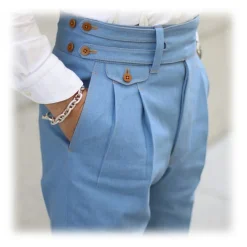 Jovanny Capri - Trousers - High Neapolitan Tailoring - Loro Piana 150s Fabric - Luxury High Quality - Avvenice^ Trousers