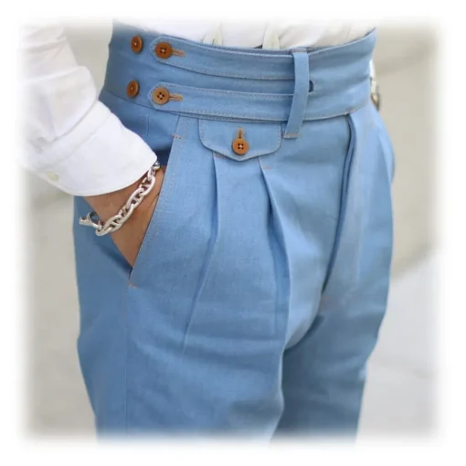 Jovanny Capri - Trousers - High Neapolitan Tailoring - Loro Piana 150s Fabric - Luxury High Quality - Avvenice^ Trousers