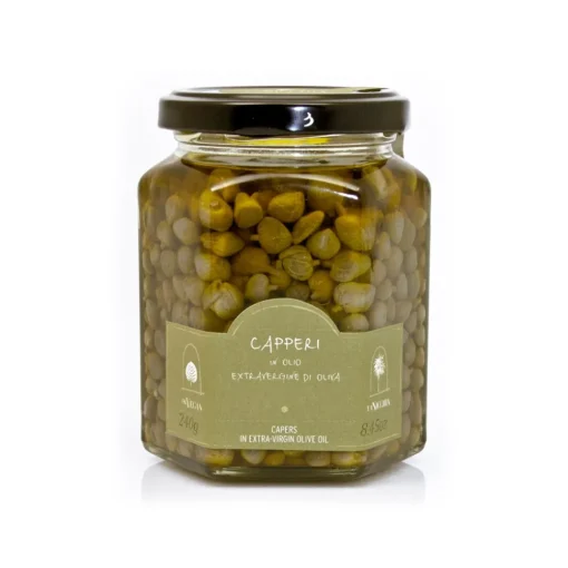 La Nicchia - Pantelleria La Nicchia - Capers of Pantelleria since 1949 - Capers in Extra-Virgin Olive Oil - 240 g - Avvenice^ Preserved Foods