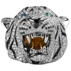 La Prima Luxury - Diamond Roaring Tiger - Jewelry - Luxury Exclusive Collection - Avvenice^ Rings