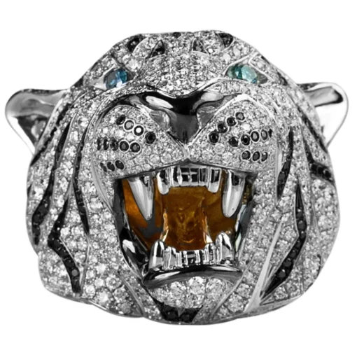 La Prima Luxury - Diamond Roaring Tiger - Jewelry - Luxury Exclusive Collection - Avvenice^ Rings