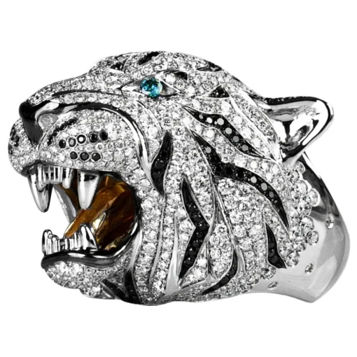 La Prima Luxury - Diamond Roaring Tiger - Jewelry - Luxury Exclusive Collection - Avvenice^ Rings