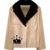 La Prima Luxury - La Prima - Beige - Vison Fur 8mm Shaved With White Mink - Fur Coat - Luxury Exclusive Collection - Avvenice