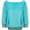 La Prima Luxury - Light Blue - 8 mm Shaved Mink Fur in Ruby - Fur Coat - Luxury Exclusive Collection - Avvenice^ Jackets