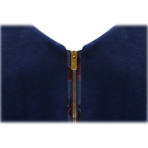 La Prima Luxury - Onda - 8 mm Shaved Mink Fur In Navy - Fur Coat - Luxury Exclusive Collection - Avvenice